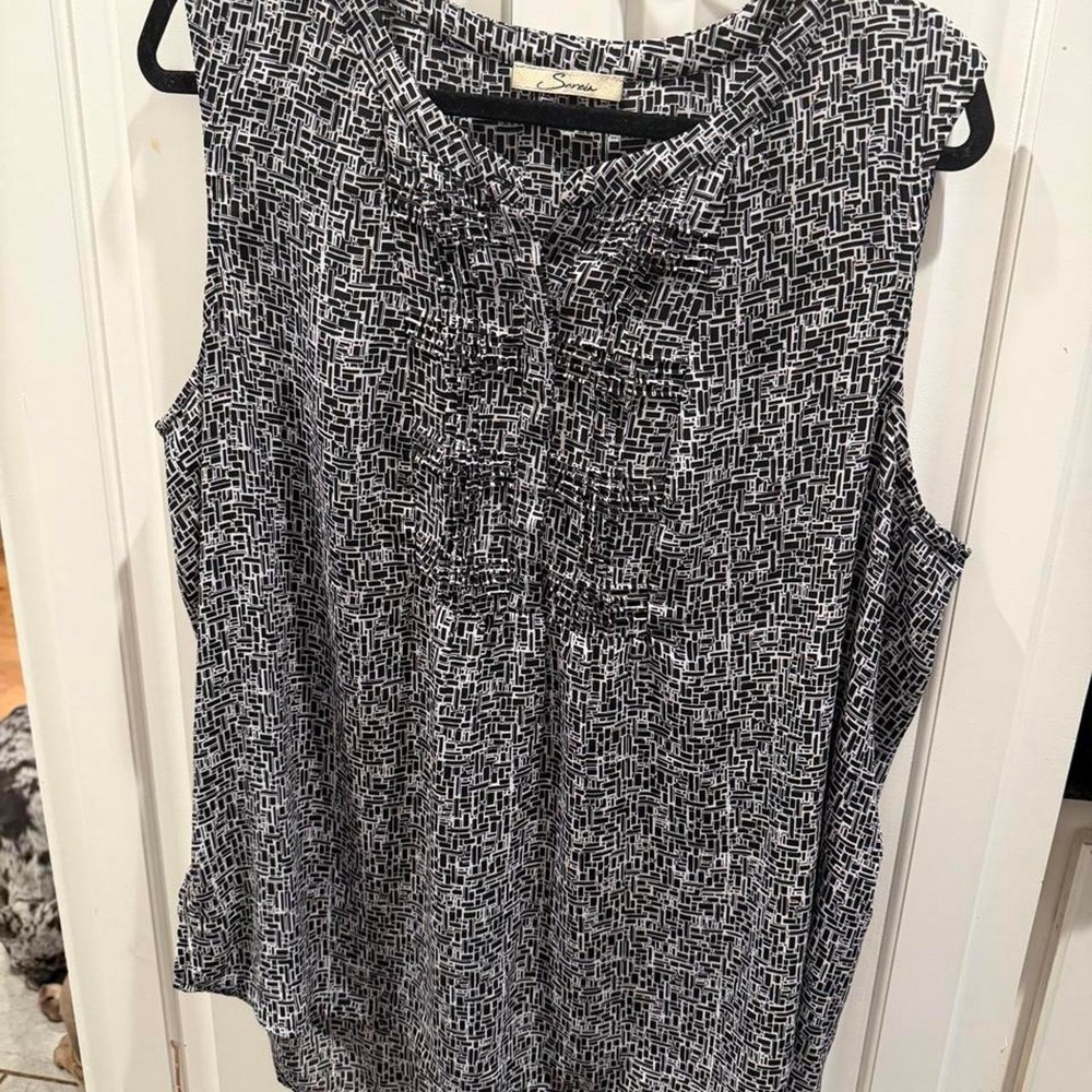 White and Black dress tank